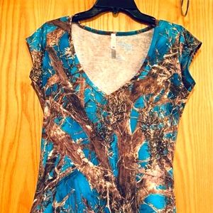 Teal Camo shirt